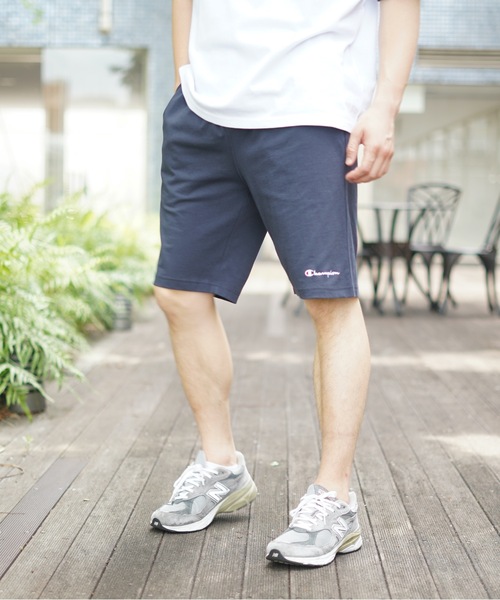 Champion(チャンピオン)の「【CHAMPION/チャンピオン】天竺ショートパンツ USAコットン100% ショーツ サスティナブル ワンポイントブランドロゴ刺繍(その他パンツ・メンズ・杢グレー/ネイビー/ホワイト/チャコールグレー/ベージュ/ブラック・SMALL/X-LARGE/MEDIUM/LARGE)」の1枚目の写真