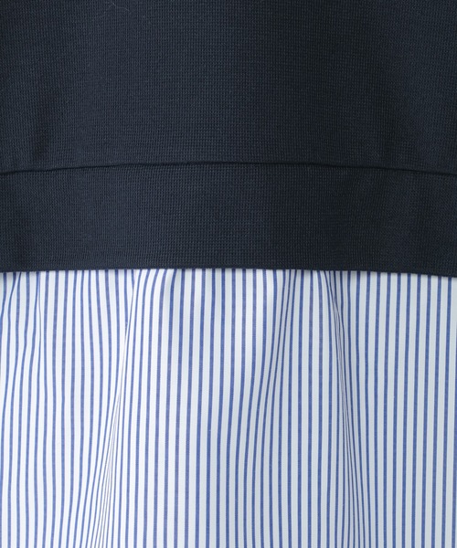 ikka(イッカ)の「【親子コーデ】カットミラノベストレイヤードプルオーバー(120~150cm)(Tシャツ/カットソー・キッズ・ベージュ/ネイビー・120/130/140/150)」の9枚目の写真
