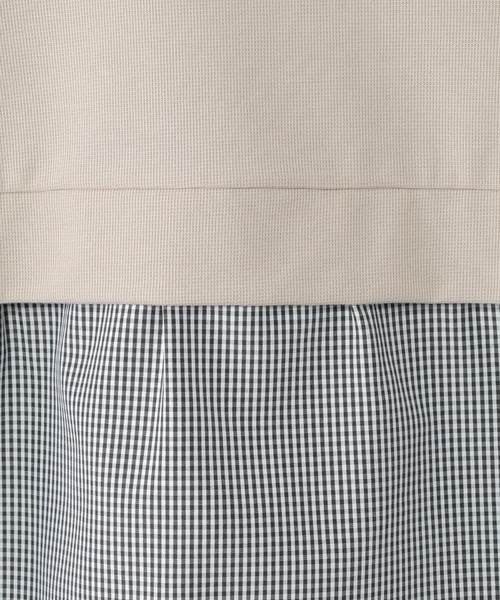 ikka(イッカ)の「【親子コーデ】カットミラノベストレイヤードプルオーバー(120~150cm)(Tシャツ/カットソー・キッズ・ベージュ/ネイビー・120/130/140/150)」の10枚目の写真