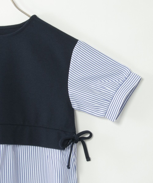 ikka(イッカ)の「【親子コーデ】カットミラノベストレイヤードプルオーバー(120~150cm)(Tシャツ/カットソー・キッズ・ベージュ/ネイビー・120/130/140/150)」の6枚目の写真