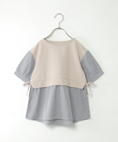 ikka(イッカ)の「【親子コーデ】カットミラノベストレイヤードプルオーバー(120~150cm)(Tシャツ/カットソー・キッズ・ベージュ/ネイビー・120/130/140/150)」の11枚目の写真