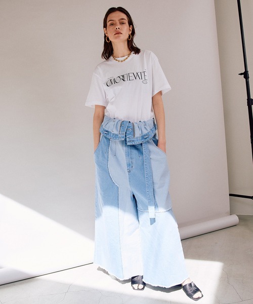 MAISON SPECIAL(メゾンスペシャル)の「CMORTIEVATEロゴTEE【MAISON SPECIAL/メゾンスペシャル】(Tシャツ/カットソー・レディース・レッド/ホワイト/チャコールグレー・FREE)」の4枚目の写真