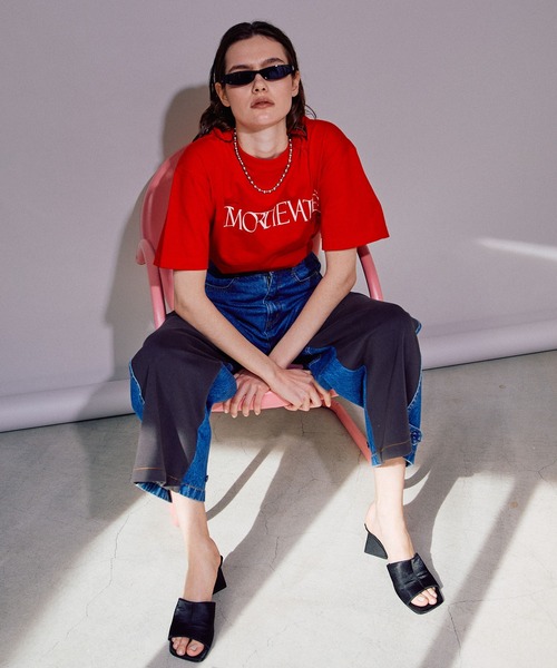 メゾンスペシャル ロゴTシャツ赤 CMORTIEVATEロゴTEE【MAISON SPECIAL/メゾンスペシャル】（T