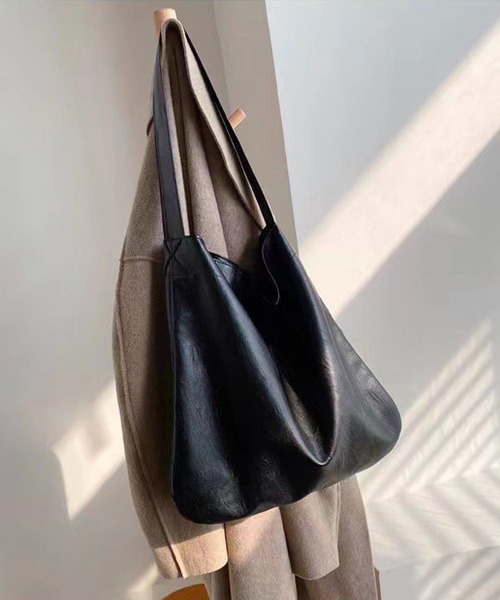 Chaco closet(チャコ クローゼット)の「フェイクレザースクエアートートバッグ(トートバッグ・レディース・ブラウン/ブラック・FREE)」の6枚目の写真