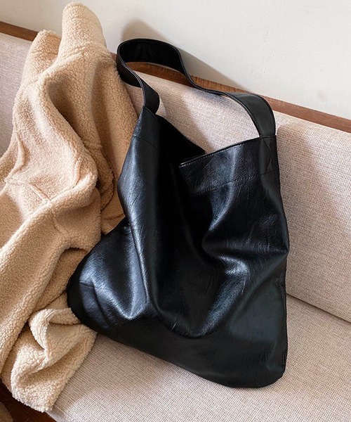 Chaco closet(チャコ クローゼット)の「フェイクレザースクエアートートバッグ(トートバッグ・レディース・ブラウン/ブラック・FREE)」の8枚目の写真