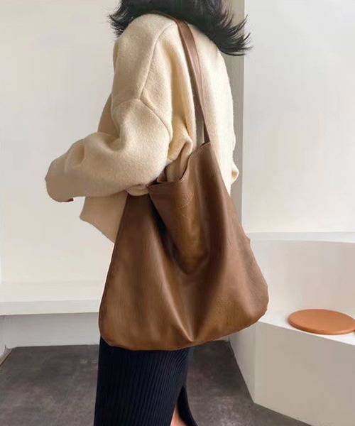 Chaco closet(チャコ クローゼット)の「フェイクレザースクエアートートバッグ(トートバッグ・レディース・ブラウン/ブラック・FREE)」の13枚目の写真