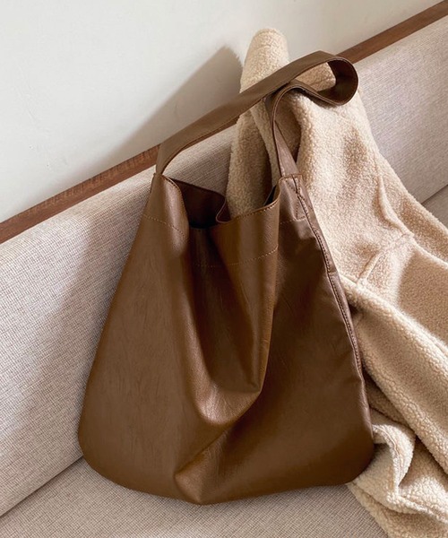 Chaco closet(チャコ クローゼット)の「フェイクレザースクエアートートバッグ(トートバッグ・レディース・ブラウン/ブラック・FREE)」の16枚目の写真