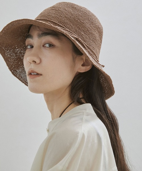 BENELLI（ベネリ）の「【Benelli Montacone（ベネリモンタコーネ）】ペーパーハット（ハット・レディース・キナリ/ダークブラウン/ブラック・FREE）」の8枚目の写真