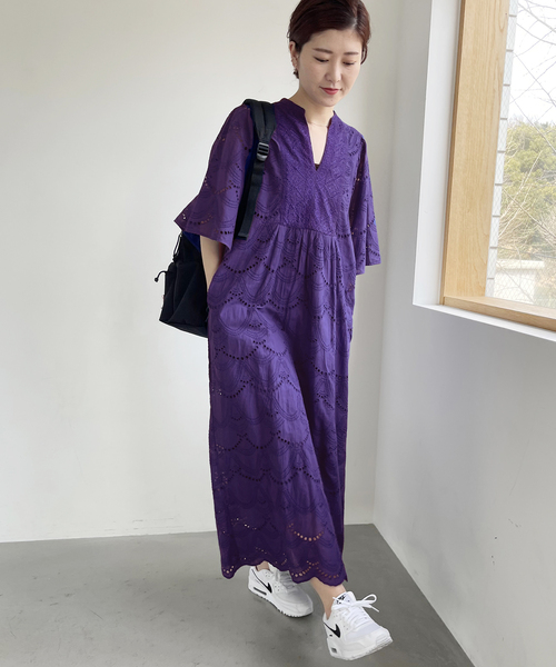 NE QUITTEZ PAS!（ヌキテパ）の「【ne Quittez pas / ヌキテパ】別注COTTONVOILE DOT HEMLA（ワンピース・レディース・ブルー・FREE）」の17枚目の写真