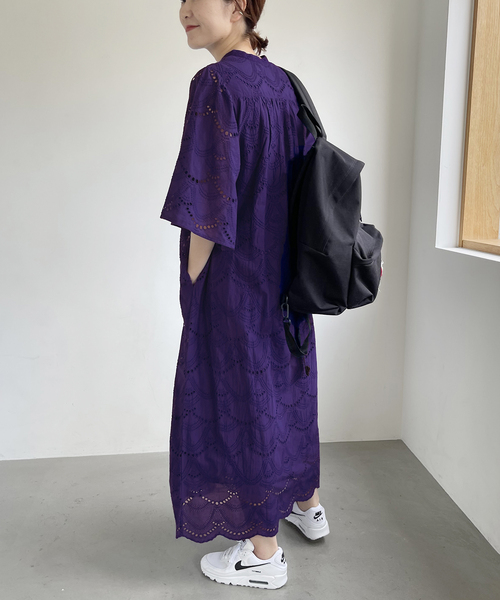 NE QUITTEZ PAS!（ヌキテパ）の「【ne Quittez pas / ヌキテパ】別注COTTONVOILE DOT HEMLA（ワンピース・レディース・ブルー・FREE）」の5枚目の写真