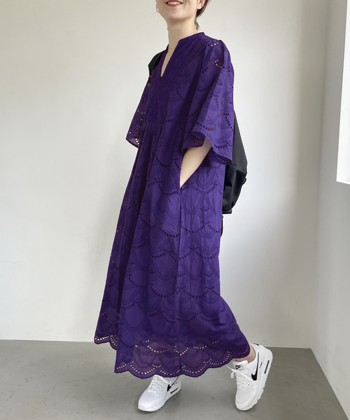 NE QUITTEZ PAS!（ヌキテパ）の「【ne Quittez pas / ヌキテパ】別注COTTONVOILE DOT HEMLA（ワンピース・レディース・ブルー・FREE）」の15枚目の写真