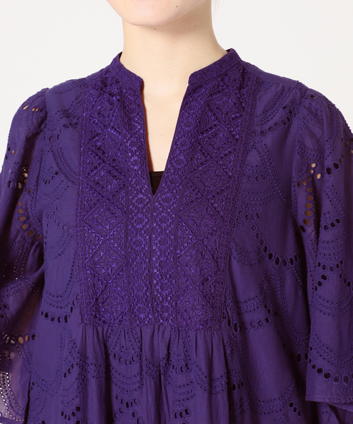 NE QUITTEZ PAS!（ヌキテパ）の「【ne Quittez pas / ヌキテパ】別注COTTONVOILE DOT HEMLA（ワンピース・レディース・ブルー・FREE）」の21枚目の写真