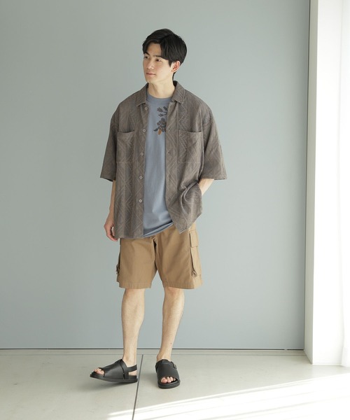 niko and...(ニコアンド)の「INDIA透かし編みシャツ(シャツ/ブラウス・メンズ・ブラック/オフホワイト/モカ・MEDIUM/LARGE)」の20枚目の写真