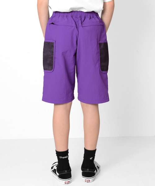 GLAZOS(グラソス)の「【撥水速乾】ナイロンワッシャー・テックハーフパンツ(その他パンツ・キッズ・ライトグリーン/パープル/ブラック・170cm/140cm/150cm/160cm)」の6枚目の写真