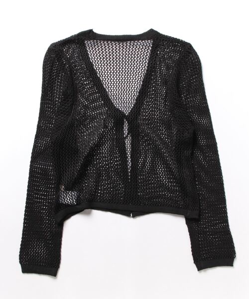 frunco(フランコ)の「mesh knit cardigan(カーディガン/ボレロ・レディース・ブラック/ベージュ・FREE)」の9枚目の写真