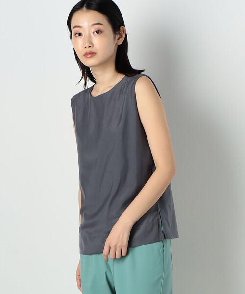 COMME CA ISM(コムサイズム)の「ノースリーブ Tブラウス(シャツ/ブラウス・レディース・ホワイト/ライトグレー/チャコール・SMALL/MEDIUM/LARGE)」の3枚目の写真