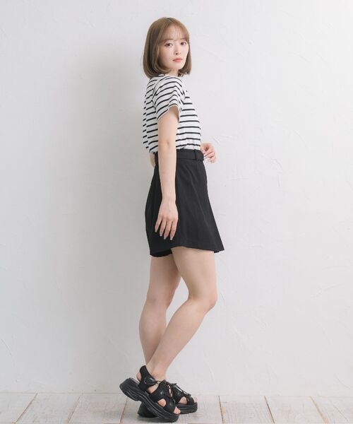 ems excite（エムズエキサイト）の「ベルト付きインタックSPT（その他パンツ・レディース・ライトベージュ/ナチュラル/ブラック・FREE）」の9枚目の写真