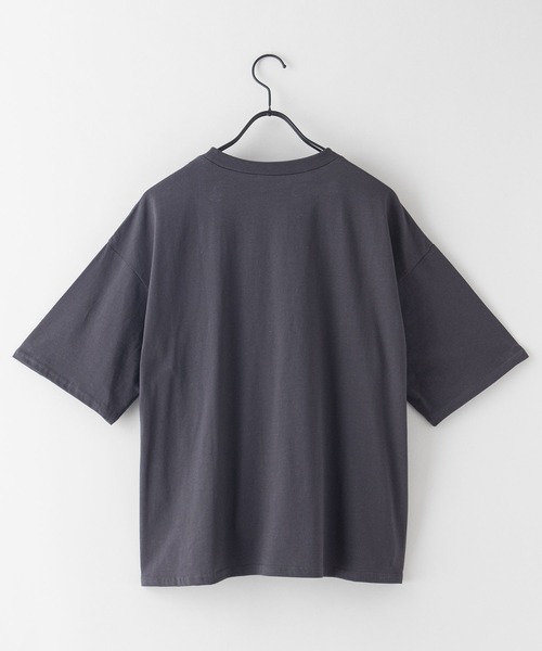 fort point(フォーポイント)の「【FORT POINT/フォートポイント】ナチュラル派のシンプル刺繍Tシャツ 5分袖 オーバーサイズ ビッグシルエット(Tシャツ/カットソー・レディース・チャコールグレー/ラベンダー/ライトグリーン/オフホワイト・FREE)」の13枚目の写真