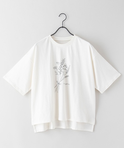 fort point(フォーポイント)の「【FORT POINT/フォートポイント】ナチュラル派のシンプル刺繍Tシャツ 5分袖 オーバーサイズ ビッグシルエット(Tシャツ/カットソー・レディース・チャコールグレー/ラベンダー/ライトグリーン/オフホワイト・FREE)」の5枚目の写真