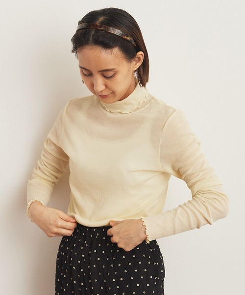 CHILD WOMAN（チャイルドウーマン）の「Kanadeフライス タートルネックプルオーバー（Tシャツ/カットソー・レディース・ピンク/ブルー/オレンジ/ベージュ・FREE）」の2枚目の写真