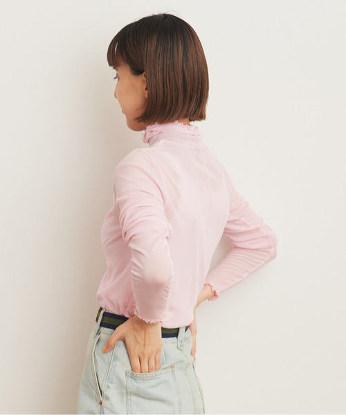 CHILD WOMAN（チャイルドウーマン）の「Kanadeフライス タートルネックプルオーバー（Tシャツ/カットソー・レディース・ピンク/ブルー/オレンジ/ベージュ・FREE）」の22枚目の写真