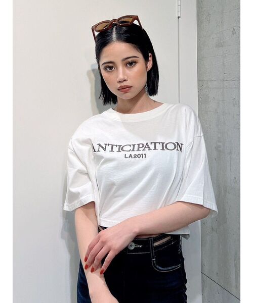 GYDA（ジェイダ）の「ANTICIPATION PROCESSING Tシャツ（Tシャツ/カットソー・レディース・ブラック/ピンク/オフホワイト・FREE）」の14枚目の写真
