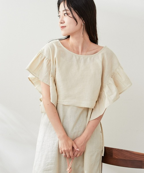 CIAOPANIC TYPY（チャオパニックティピー）の「麻混ボレロ付きキャミ  