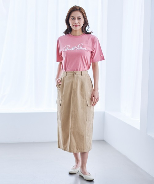 Arnold Palmer（アーノルドパーマー）の「USAコットン 天竺 シェア レガシー ロゴ Tシャツ（Tシャツ/カットソー・レディース・ホワイト/グリーン/ネイビー/ピンク・M/S/XS/L/LL）」の11枚目の写真