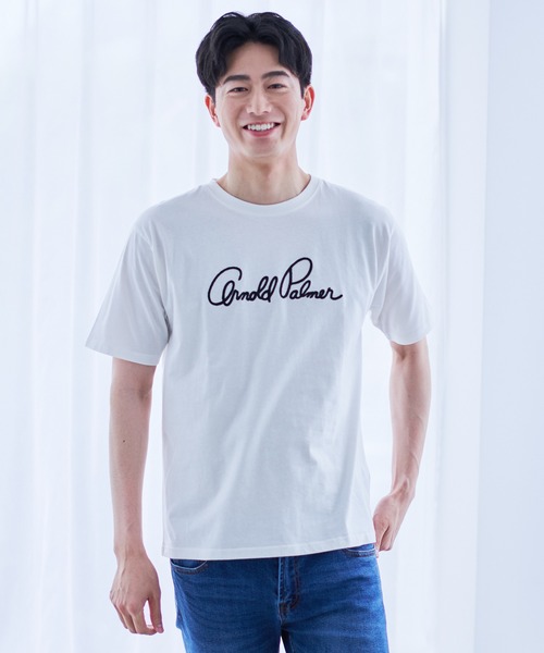 Arnold Palmer（アーノルドパーマー）の「USAコットン 天竺 シェア レガシー ロゴ Tシャツ（Tシャツ/カットソー・レディース・ホワイト/グリーン/ネイビー/ピンク・M/S/XS/L/LL）」の14枚目の写真