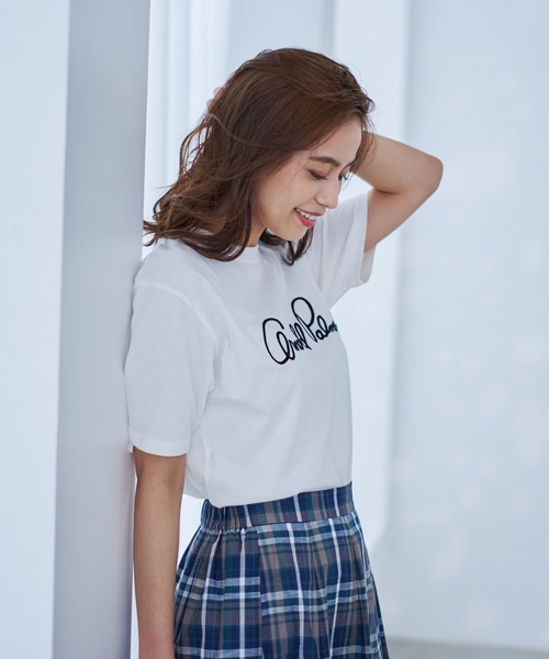 Arnold Palmer（アーノルドパーマー）の「USAコットン 天竺 シェア レガシー ロゴ Tシャツ（Tシャツ/カットソー・レディース・ホワイト/グリーン/ネイビー/ピンク・M/S/XS/L/LL）」の18枚目の写真