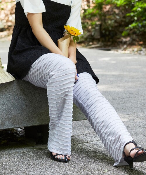 Firsthand（ファーストハンド）の「Firsthand/ファーストハンド ティアードイージーパンツ（その他パンツ・レディース・ホワイト/ブラック/サックスブルー・FREE）」の4枚目の写真