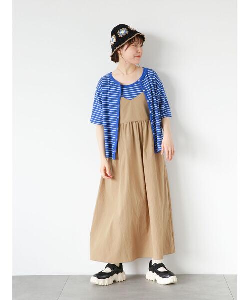 ehka sopo（エヘカソポ）の「ボーダーテレコカーディガン（カーディガン/ボレロ・レディース・ブラック/オレンジ/グリーン/ブルー・F）」の7枚目の写真