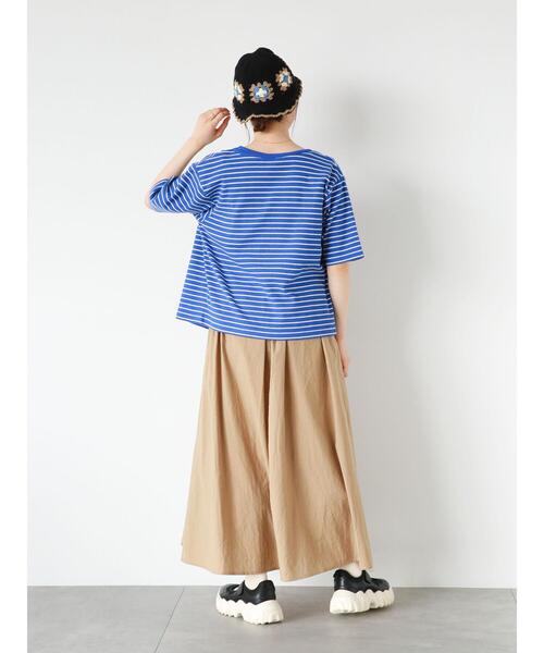 ehka sopo（エヘカソポ）の「ボーダーテレコカーディガン（カーディガン/ボレロ・レディース・ブラック/オレンジ/グリーン/ブルー・F）」の8枚目の写真