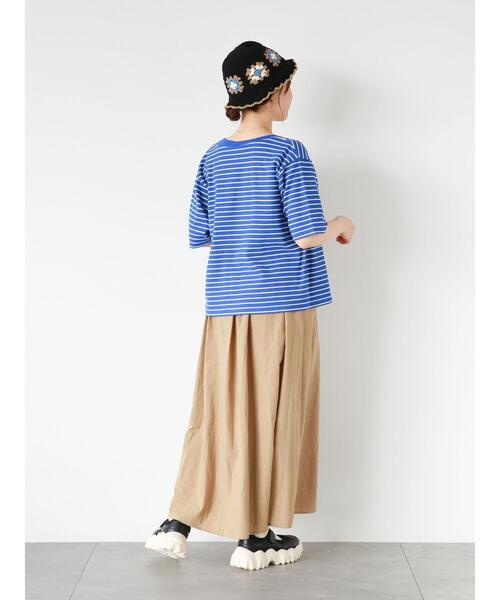 ehka sopo（エヘカソポ）の「ボーダーテレコカーディガン（カーディガン/ボレロ・レディース・ブラック/オレンジ/グリーン/ブルー・F）」の9枚目の写真