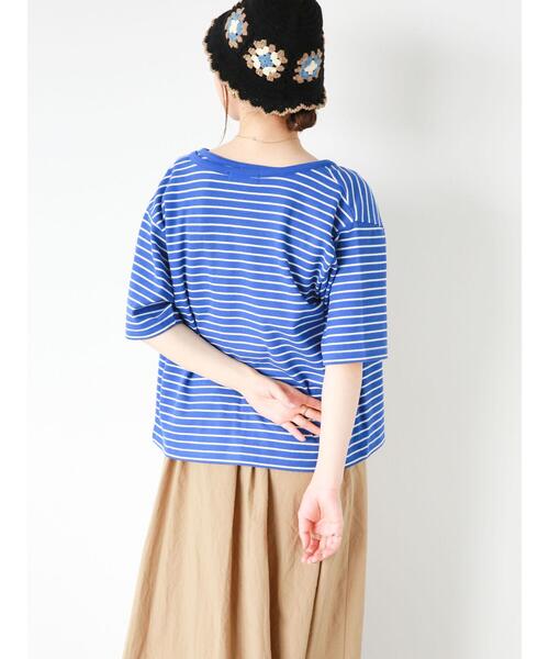 ehka sopo（エヘカソポ）の「ボーダーテレコカーディガン（カーディガン/ボレロ・レディース・ブラック/オレンジ/グリーン/ブルー・F）」の15枚目の写真