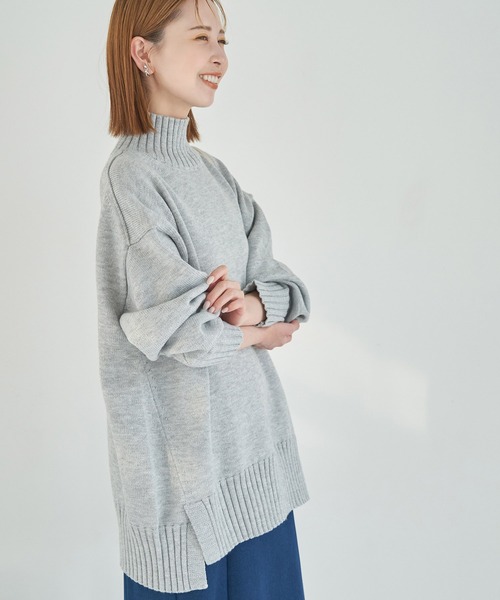 ROPE' PICNIC（ロペピクニック）の「【WEB限定】サイドスリットニットプルオーバー/イージーケア（ニット/セーター・レディース・キナリ/ピンク系その他2/ライトグレー/ダークブラウン/ブラック/グレー系その他/ブルー系その他6/ブルー/レッド系その他2/スミクロ/ブルー系その他4/ライトグリーン/イエロー/レッド・38）」の16枚目の写真