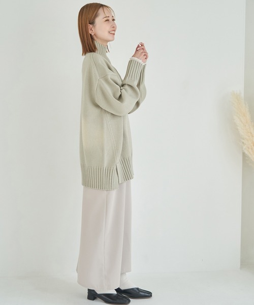 ROPE' PICNIC（ロペピクニック）の「【WEB限定】サイドスリットニットプルオーバー/イージーケア（ニット/セーター・レディース・キナリ/ピンク系その他2/ライトグレー/ダークブラウン/ブラック/グレー系その他/ブルー系その他6/ブルー/レッド系その他2/スミクロ/ブルー系その他4/ライトグリーン/イエロー/レッド・38）」の19枚目の写真