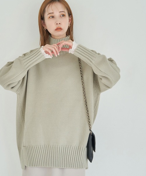 ROPE' PICNIC（ロペピクニック）の「【WEB限定】サイドスリットニットプルオーバー/イージーケア（ニット/セーター・レディース・キナリ/ピンク系その他2/ライトグレー/ダークブラウン/ブラック/グレー系その他/ブルー系その他6/ブルー/レッド系その他2/スミクロ/ブルー系その他4/ライトグリーン/イエロー/レッド・38）」の20枚目の写真