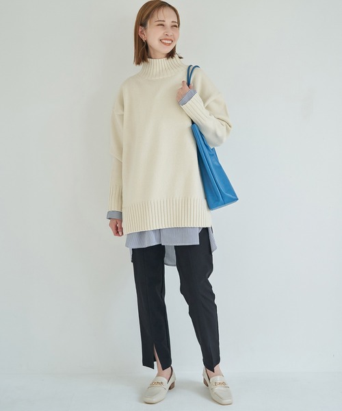 ROPE' PICNIC（ロペピクニック）の「【WEB限定】サイドスリットニットプルオーバー/イージーケア（ニット/セーター・レディース・キナリ/ピンク系その他2/ライトグレー/ダークブラウン/ブラック/グレー系その他/ブルー系その他6/ブルー/レッド系その他2/スミクロ/ブルー系その他4/ライトグリーン/イエロー/レッド・38）」の22枚目の写真