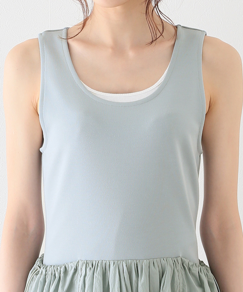 SLOBE IENA(スローブイエナ)の「【AMOMENTO / アモーメント】 SHEER JERSEY DRESSワンピース(ワンピース・レディース・ブルー/ブラック・FREE)」の9枚目の写真