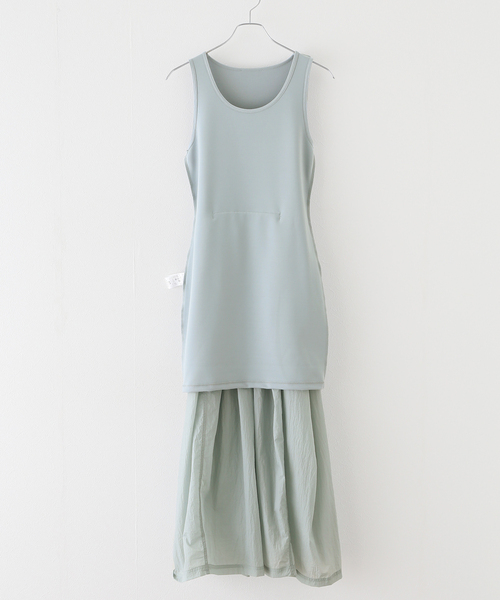 SLOBE IENA(スローブイエナ)の「【AMOMENTO / アモーメント】 SHEER JERSEY DRESSワンピース(ワンピース・レディース・ブルー/ブラック・FREE)」の14枚目の写真
