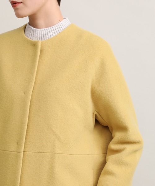 【セール】ノーカラーコート《Super110's Wool》（ノーカラーコート）｜I.T.'S international（イッツインターナショナル）