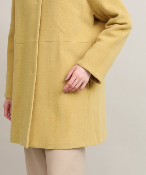 【セール】ノーカラーコート《Super110's Wool》（ノーカラーコート）｜I.T.'S international（イッツインターナショナル）