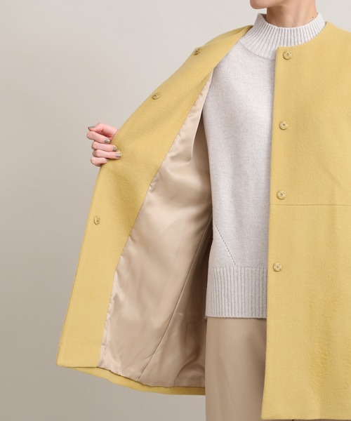 【セール】ノーカラーコート《Super110's Wool》（ノーカラーコート）｜I.T.'S international（イッツインターナショナル）