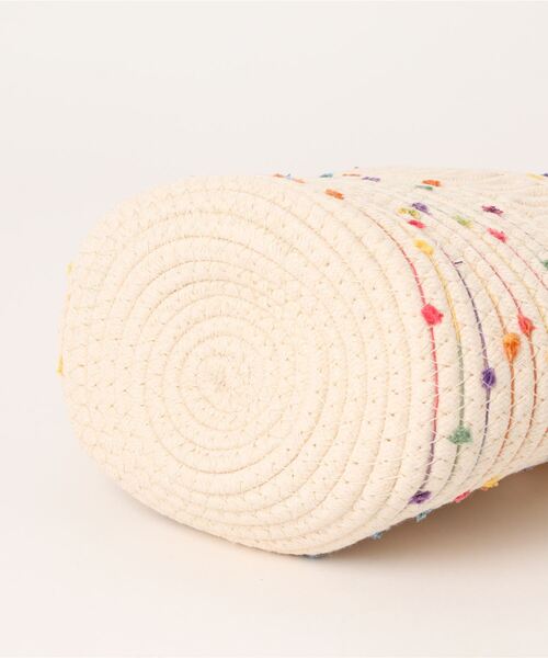 STYLEBLOCK（スタイルブロック）の「ドット編み込み風かごバッグ（かごバッグ・レディース・ベージュ・FREE）」の4枚目の写真