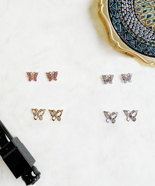 ANNA SUI（アナスイ）の「蝶モチーフ ピアス（ピアス（両耳用）・レディース・ゴールド/シルバー・ONE SIZE）」の10枚目の写真