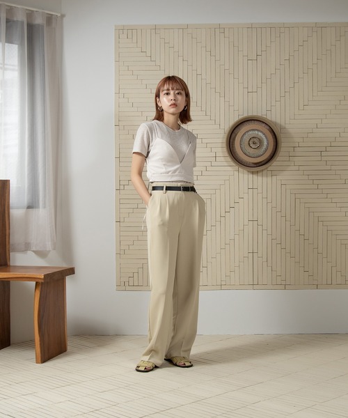 Amiur（エミレ）の「twill cross camisole bustier / ツイルクロスキャミソールビスチェ（その他トップス・レディース・アイボリー/ブラック・FREE）」の3枚目の写真