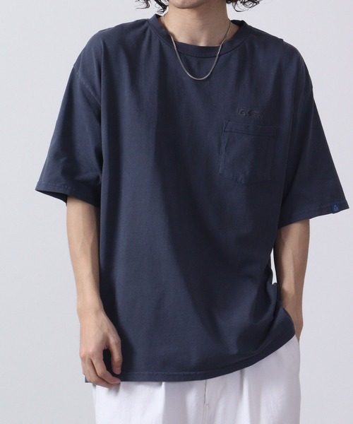 GERRY(ジェリー)の「GERRY ビンテ-ジ加工チェスト刺繍ポケットT 半袖(Tシャツ/カットソー・メンズ・ブラック/マスタード/ネイビー・LL/M/L)」の6枚目の写真