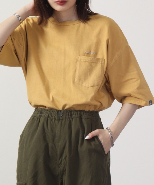 GERRY(ジェリー)の「GERRY ビンテ-ジ加工チェスト刺繍ポケットT 半袖(Tシャツ/カットソー・メンズ・ブラック/マスタード/ネイビー・LL/M/L)」の21枚目の写真