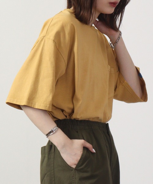 GERRY(ジェリー)の「GERRY ビンテ-ジ加工チェスト刺繍ポケットT 半袖(Tシャツ/カットソー・メンズ・ブラック/マスタード/ネイビー・LL/M/L)」の19枚目の写真